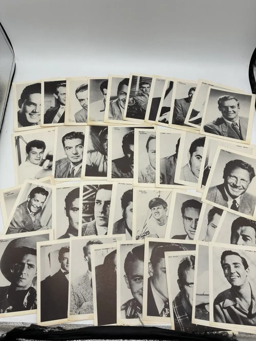 Vintage Hollywood Leading Men Arcade Card Lot – 37 Golden Age Movie Stars
